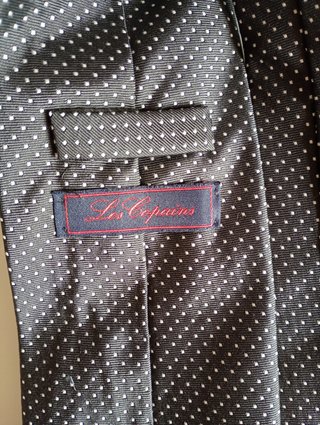 Cravatta Les Copains pois nero e bianco