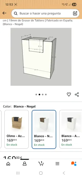 Mueble recepción clínica Blanco - Nogal