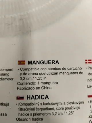 Manguera Bestway 3m Ø32mm para piscina