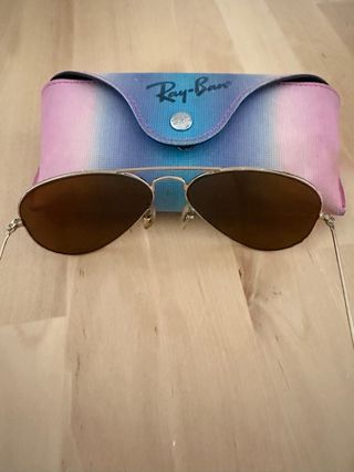 Gafas Ray-Ban Aviator Marrones y Doradas