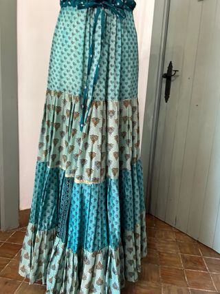 Falda larga flamenca patchwork