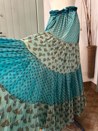 Falda larga flamenca patchwork