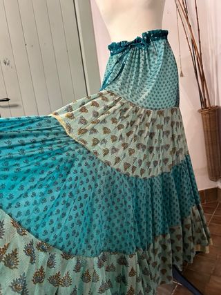 Falda larga flamenca patchwork