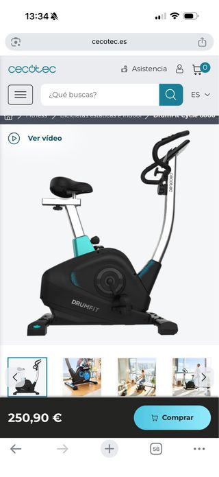Bicicleta Estática Drumfit cecotec