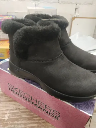 Botines Skechers Mujer Talla 36 Negros