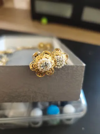 Aderezo Fallera Niña Oro y Perlas