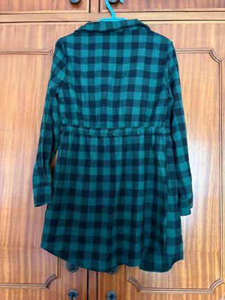 Camisa comprida xadrez verde e preta