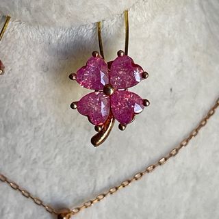 Set joyería plata 925 rosa zirconia collar y pen