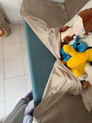 Sofá Cama Azul 140cm