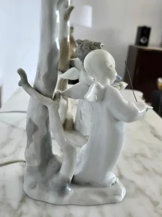 Lámparas Lladro Ángeles Músicos Porcelana