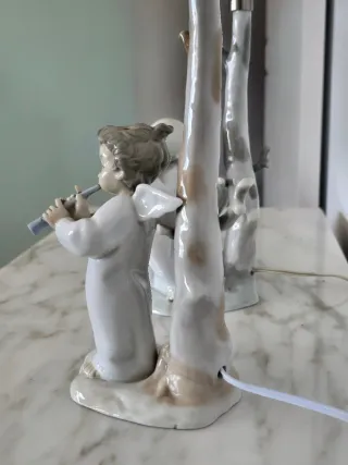 Lámparas Lladro Ángeles Músicos Porcelana