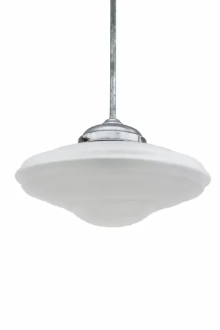 Lampada sospensione vintage vetro opalino anni 70