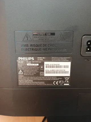 Televisor Philips 22 Negro Piezas