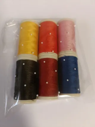 Lote 6 hilos coser colores