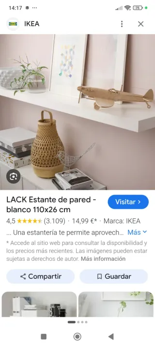 Balda Ikea Lack Blanca