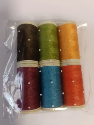 Lote 6 hilos de coser colores