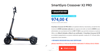 SmartGyro Crossover X2 PRO Patinete Eléctrico