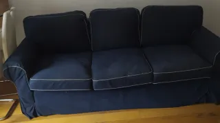 Funda sofá cama Ektorp azul