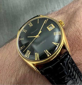 Reloj vintage Thermidor cuarzo Negro/Dorado