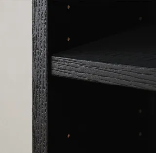 2 Estanterías Billy Ikea color negro efecto roble
