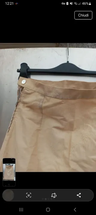 Gonna beige taglia M vintage handmade