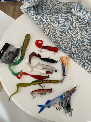 Vinilos de pesca variados