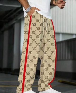 Pantalón estampado RR con raya roja