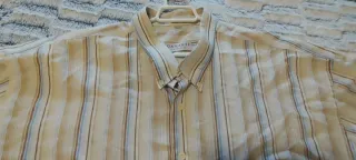 Camisa Gamarti Rayas Beige y Azul 5XL