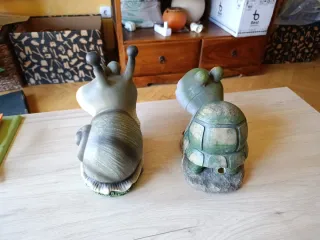Figuras de jardín: Rana y Caracol