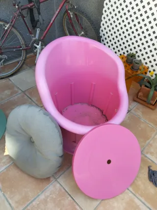 Sillón juvenil rosa plástico Ikea