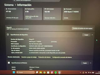 Portátil Asus TUF Gaming A15 FA507
