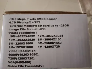 Fotocamera Digitale Bianca 16 Mega Pixel