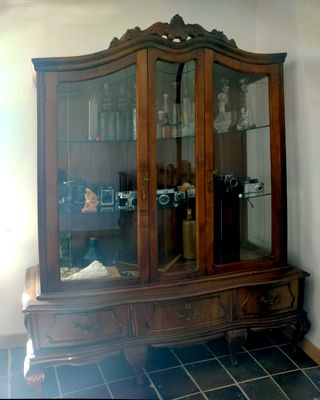 Conjunto comedor madera nogal nacional