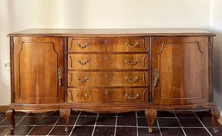 Conjunto comedor madera nogal nacional