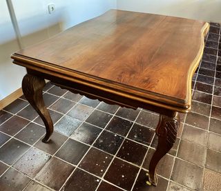 Conjunto comedor madera nogal nacional