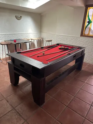 Mesa de billar con accesorios viene con 2 juegos