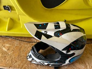 Casco Moto Fox Enduro/Motocross Rojo/Blanco