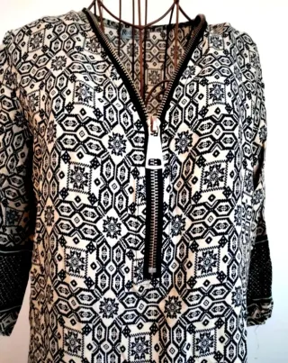 Miniabito  fantasia geometrica con cerniera