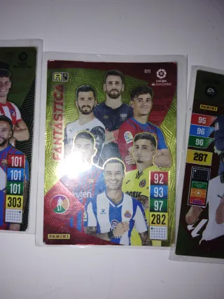 Lote de 5 cromos de fútbol ediciones doradas