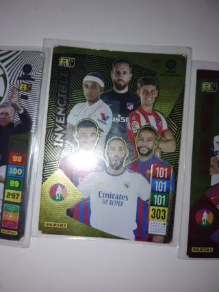 Lote de 5 cromos de fútbol ediciones doradas