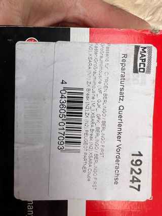 Kit reparación trapecios MAPCO Xsara