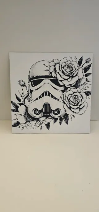 Cuadro Stormtrooper con Flores