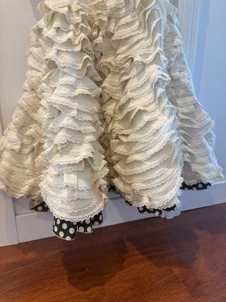 Traje Flamenca Talla 36 Beige/Blanco