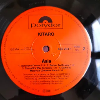 Vinilo "Kitaro" Live in Asia 1984