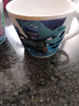 Lote 2 Tazas Trolls Cerámica