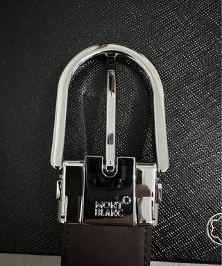 Cintura Montblanc in Pelle di Vitello Nera