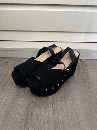 Sandalias de plataforma negras