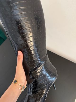 Botas Mango efecto piel cocodrilo T.38