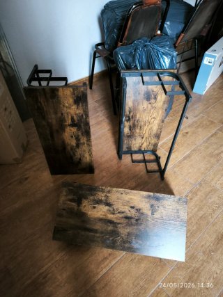 Estantería madera y hierro