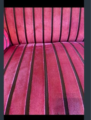 Sofá Vintage Terciopelo Rosa y Dorado